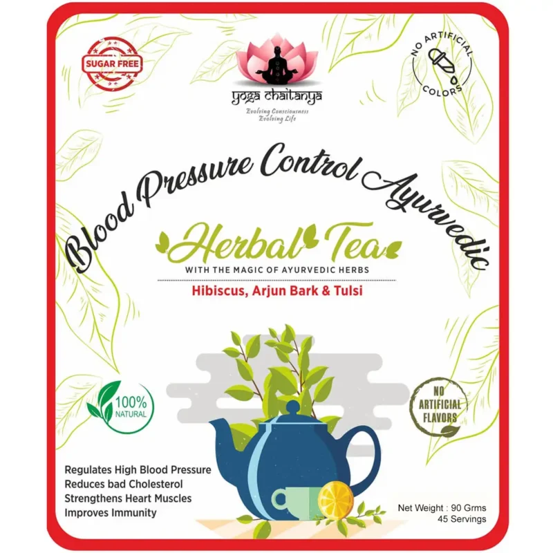 Blood pressure control ayurvedic herbal tea front sticker