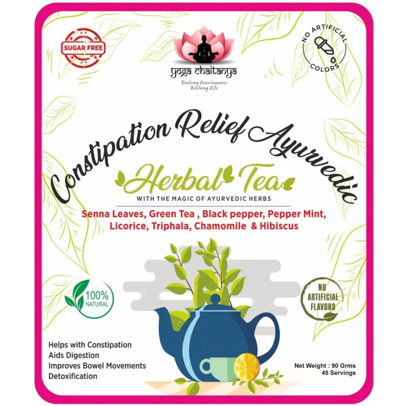 Constipation relief ayurvedic tea front sticker