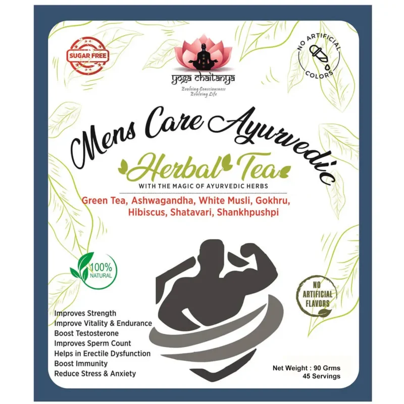 Men care ayurvedic tea front sticker