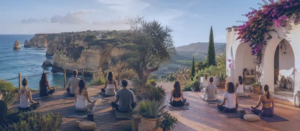 Portugal vs Spain Yoga Retreat Yoga & Meditation Blog Portugal vs Spain yoga retreat comparison with coastal yoga practice in Portugal and Mediterranean retreat setting in Spain.