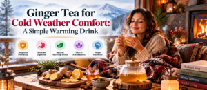 Cozy Ginger Tea in a Snowy Cabin Home Ginger Tea for Cold Weather Comfort