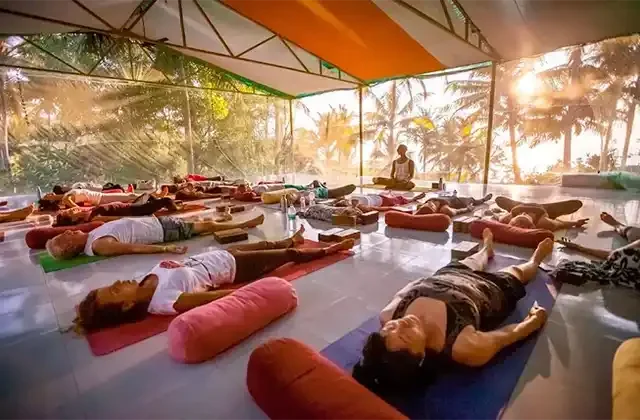 Hybrid yoga teacher training course by Sampoorna Yoga with online study and Bali immersion