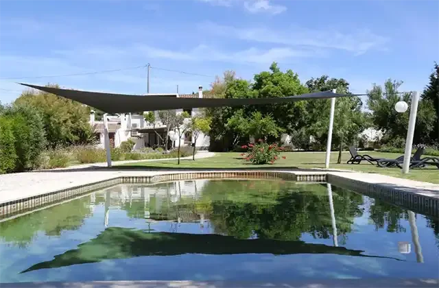Swimming pool at the yoga retreat venue in Portugal